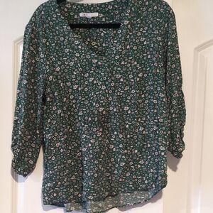 Elle Green Floral Blouse